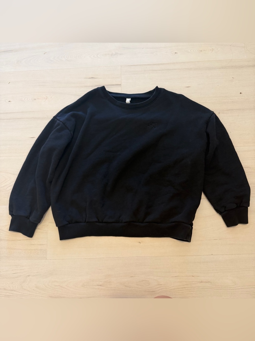 The Foxy Kind Black Crewneck Sweatshirt Medium
